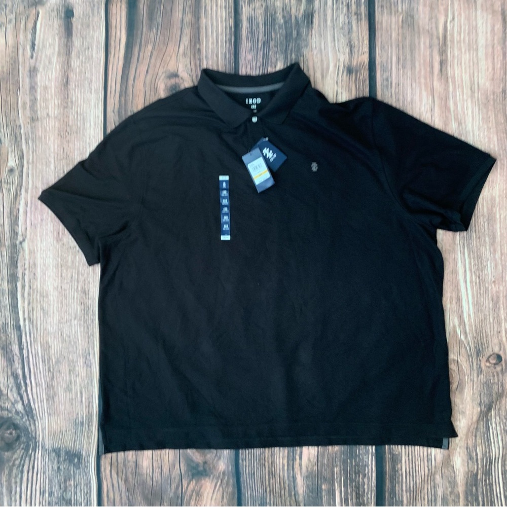 Men's Black Izod Advantage Performance Polo Black Sz 4XB big & tall wicking